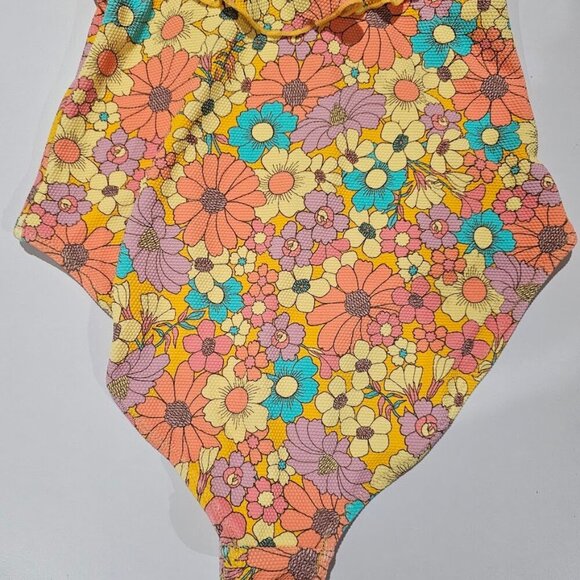 Jessica Simpson Floral Rendevous Ruffled-Neck Swimsuit - Picture 8 of 13